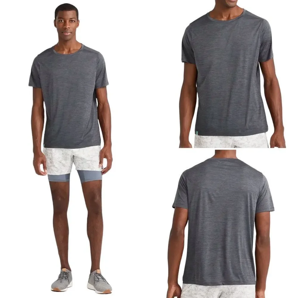 Chubbies The Embers Heathered Gray Short Sleeve Sport T Shirt NWT